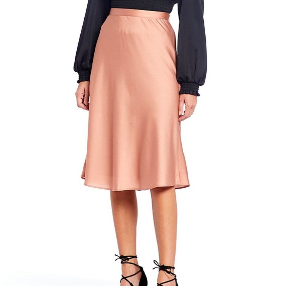 A-Line Midi Skirt Blush